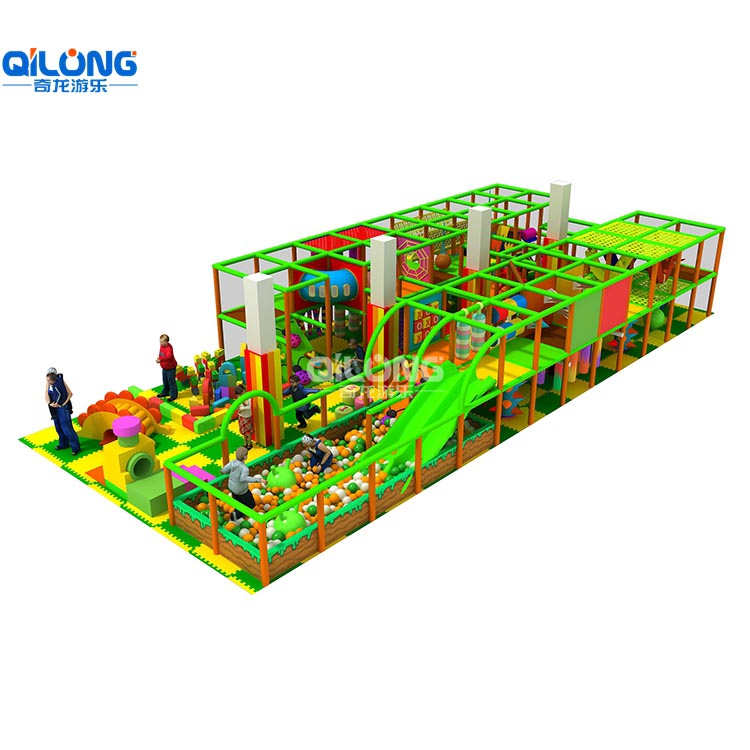 Children commercial indoor playground equipment for kids with 122sqm