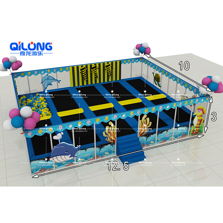 Indoor Richmond Hill Soft Trampoline Amusement Products Qilong Amusement Equipment Co Ltd