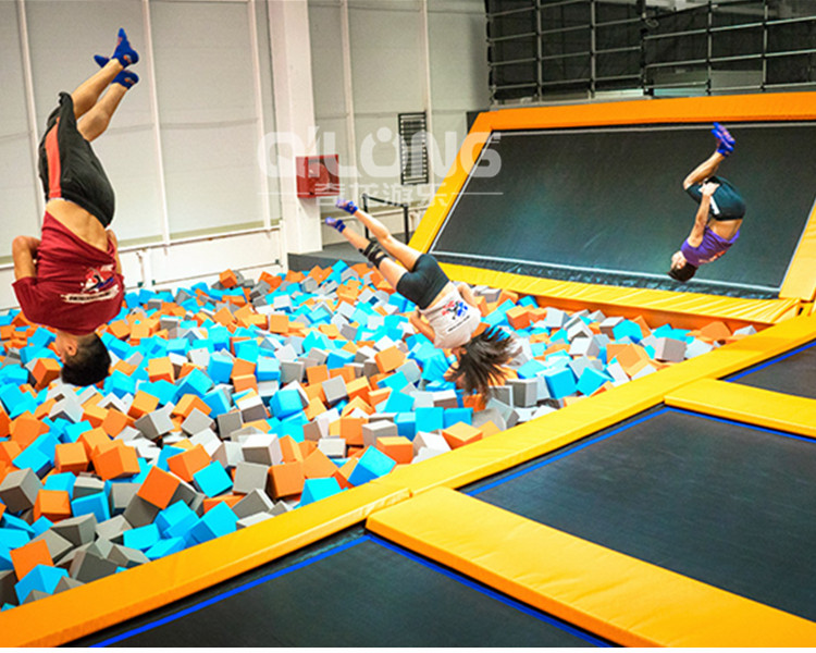 China Factory Indoor Trampoline Park Equipment Jumping Bed Dunk Zone Foam Pit For Sale