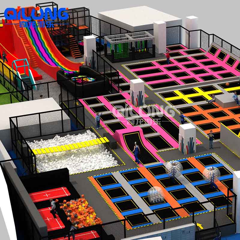 Commercial Multifunction Ninja Course Indoor And Outdoor Funny Trampoline Park