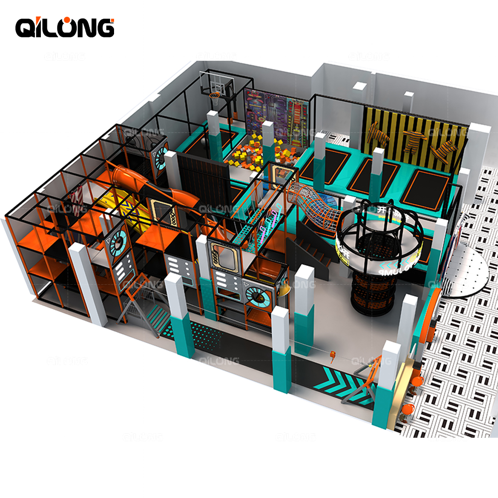 QiLong 800sqm Equipment Commercial Children Indoor Playground