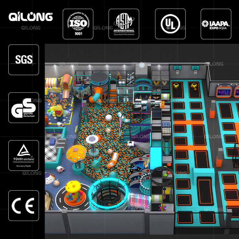 Free Design Indoor Trampolines Factory Bungee Jumping Trampoline Park Indoor Professional Trampoline for Children