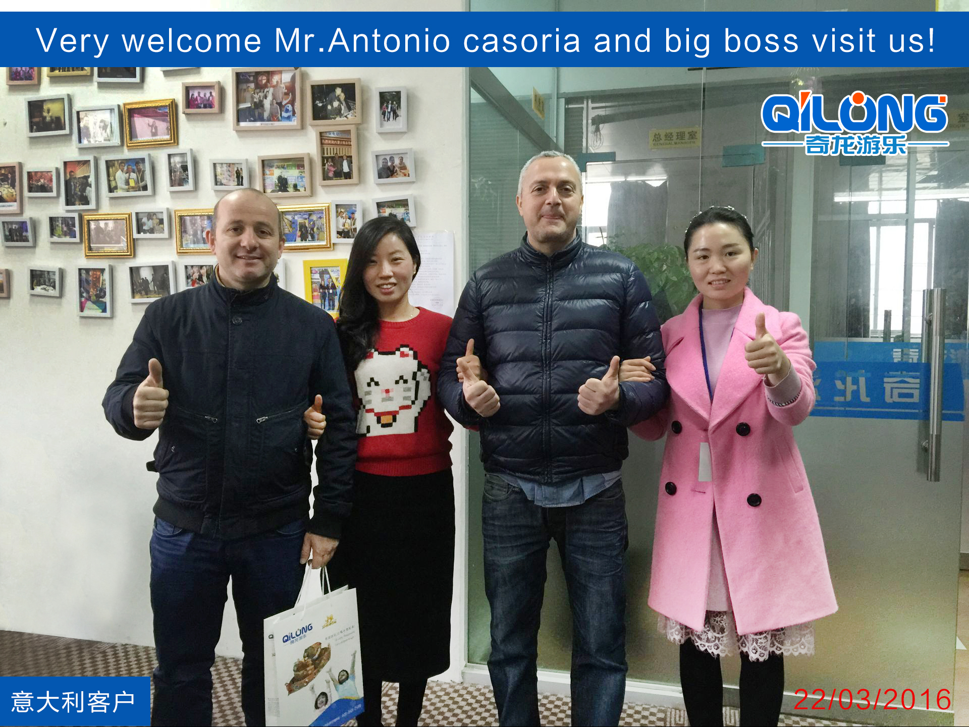 Italy customers visit us which met us on Guangzhou Fair.