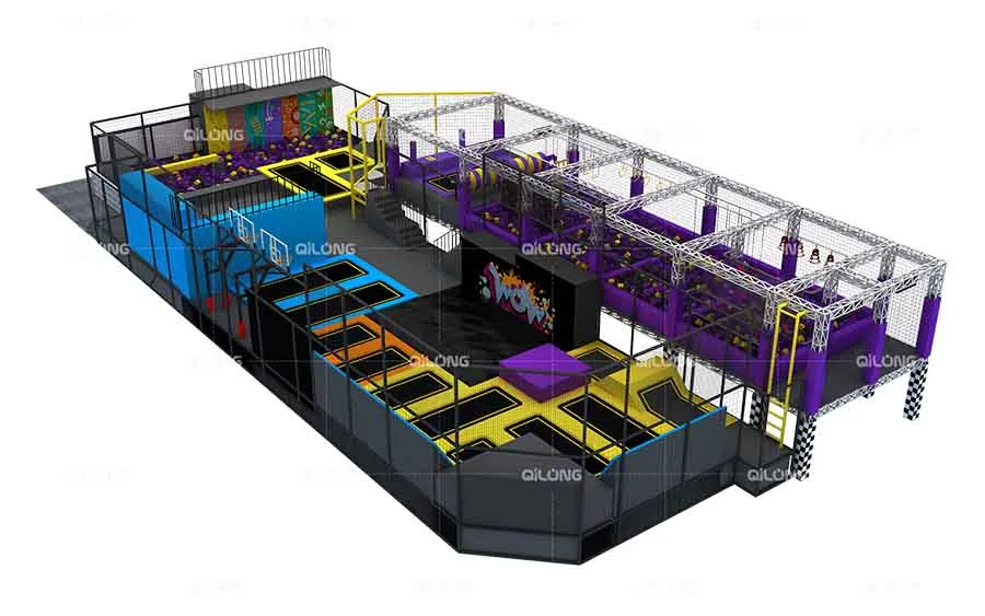 Trampoline park view