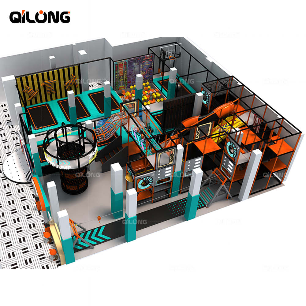 QiLong 800sqm Equipment Commercial Children Indoor Playground