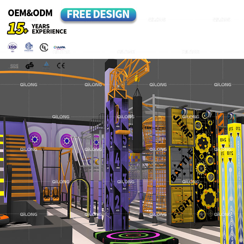 Customized Design Kids Indoor Playground Equipment Commercial Children Amusement Park Adventure Playground Climbing Walls