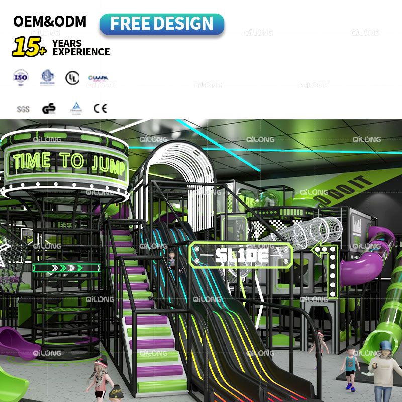 Large Commercial Sport Adventure Play Amusement Park Equipment Climbing Ninja Course Playground Indoor Kids Park