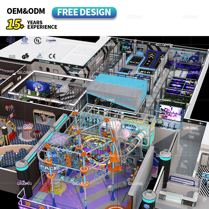 Commercial Rope Course Indoor Playground Equipment Play Centre Children Indoor Trampoline Park for Kids