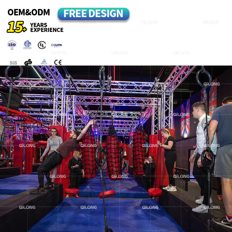 Ninja Warrior Obstacles Interesting Playground Gym Play Center Kids Ninja Course Indoor Playground Equipment for Children Adult
