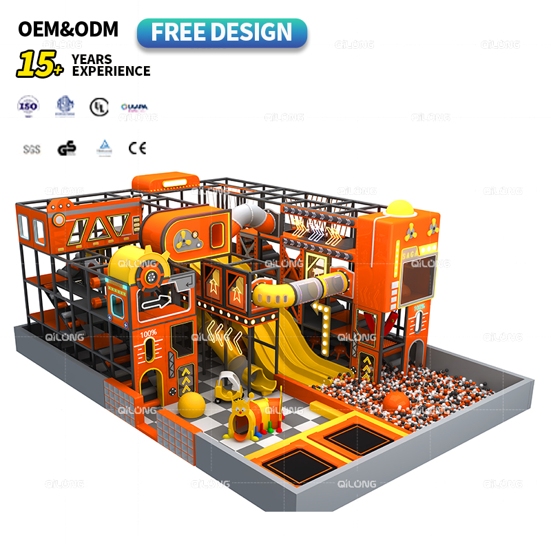 Children Indoor Playroom Daycare Playground Equipment of Commercial Indoor Playground With Slides for Kids