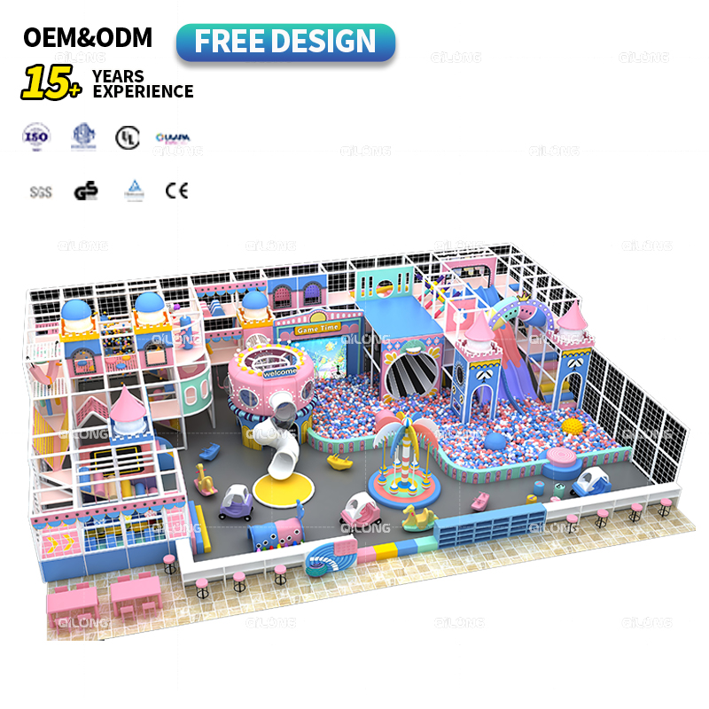 Customized Play Area Amusement Park Facilities Commercial Interactive Kids Indoor Playground Equipment with Slide for Children