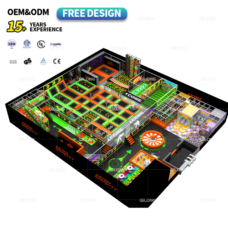 Large Indoor Trampoline Park Custom Design Commercial Amusement Park Indoor Jumping Sports Park
