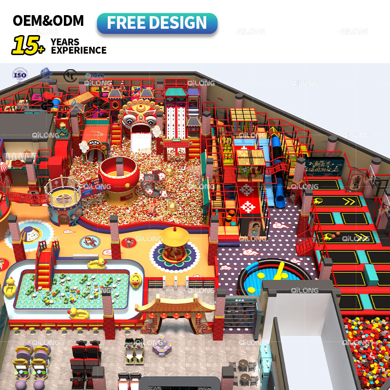 Children Play Amusement Park Equipment Indoor Play Area Foam Pit Chinese Style Indoor Playground Kid Play Center with Ball Pool