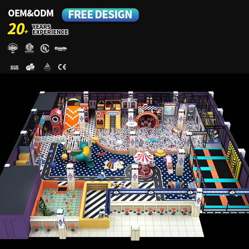 Kids Play Center Playground Indoor Amusement Park Soft Play Equipment Park Indoor Playground Equipment Games with Trampoline